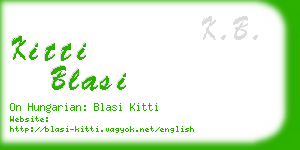 kitti blasi business card